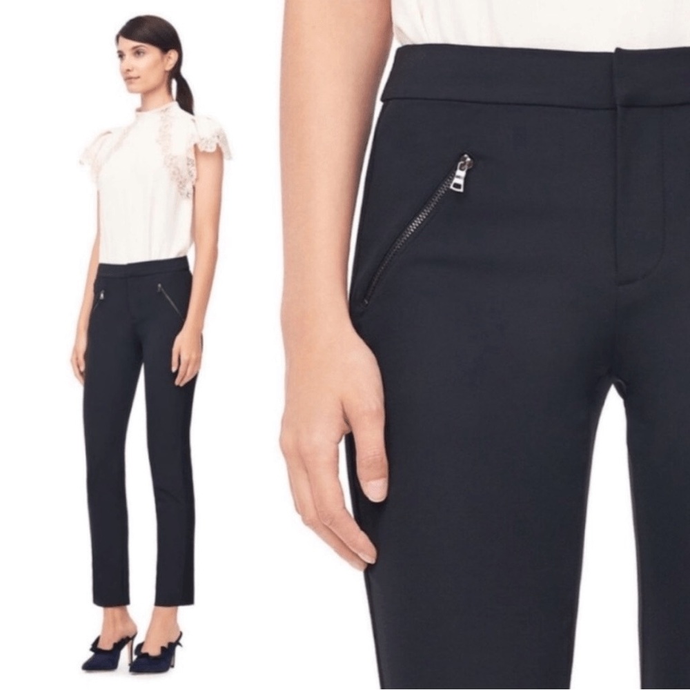 Rebecca Taylor Ava Straight Leg Pant Navy size 4 $295